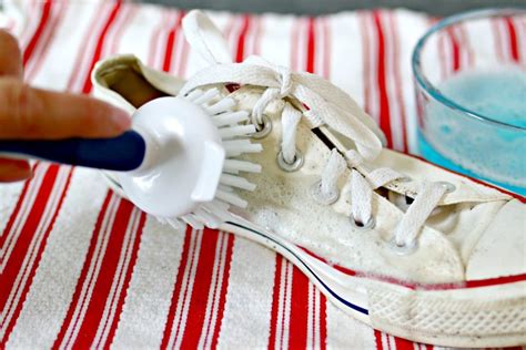 keeping white canvas shoes clean.